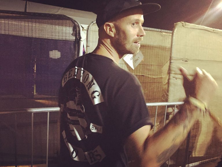 JED FROM SUNSET SONS REPPING BENCONG RIDERS ON TOUR