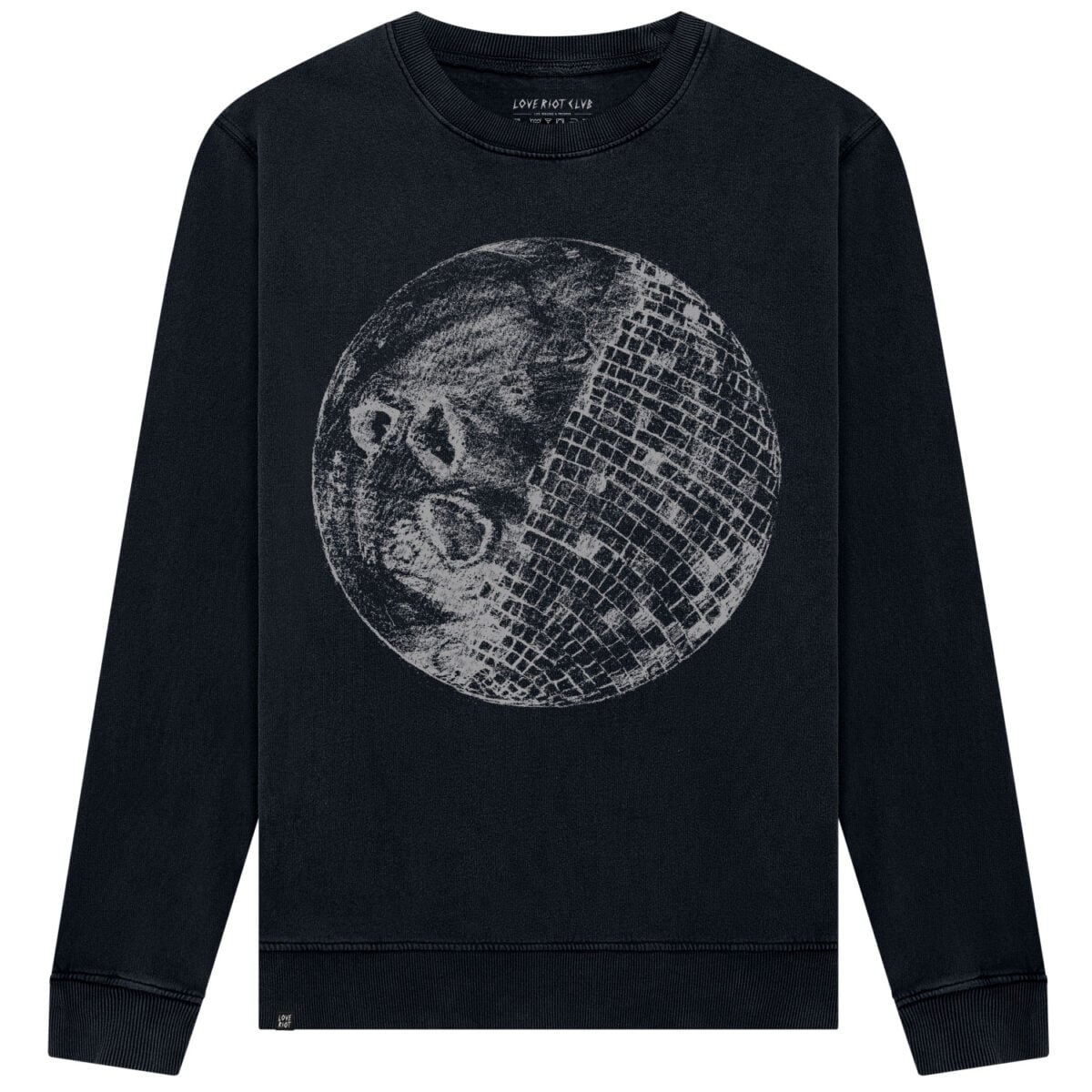 Love riot club dark side of the disco sweatshirt acid black