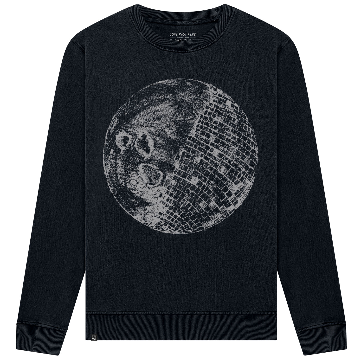 Love riot club dark side of the disco sweatshirt acid black