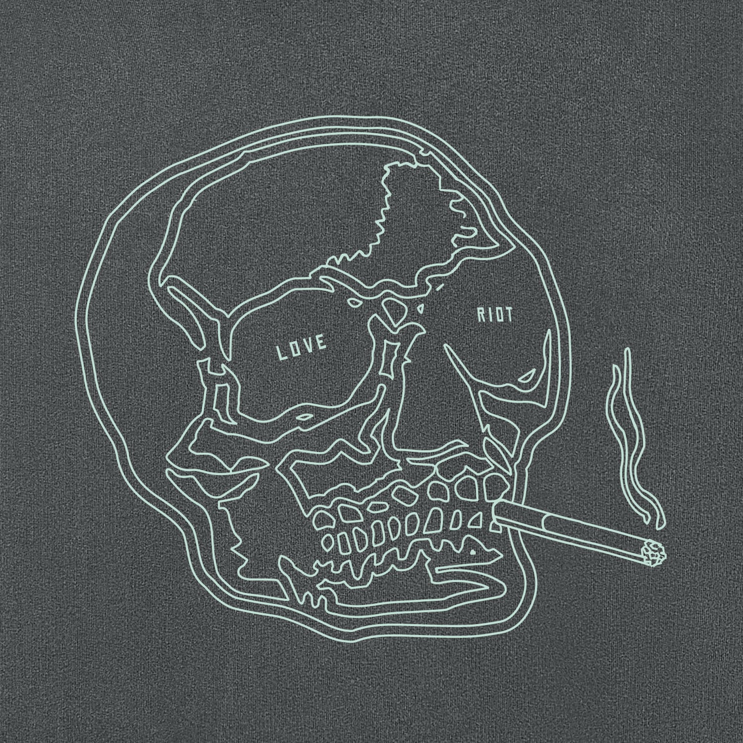 Love riot club life is good sweatshirt acid grey