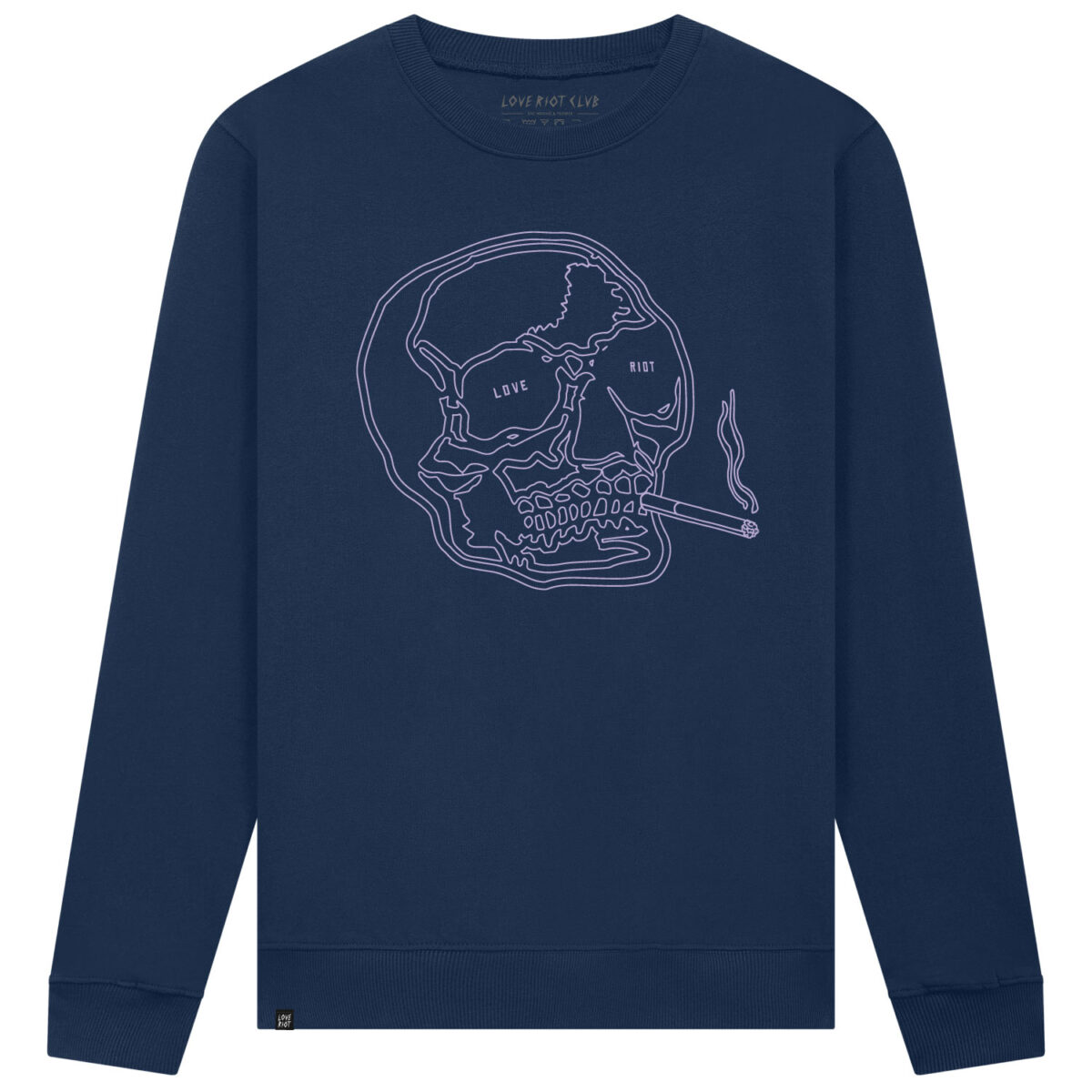 Love riot club skulled sweat french navy