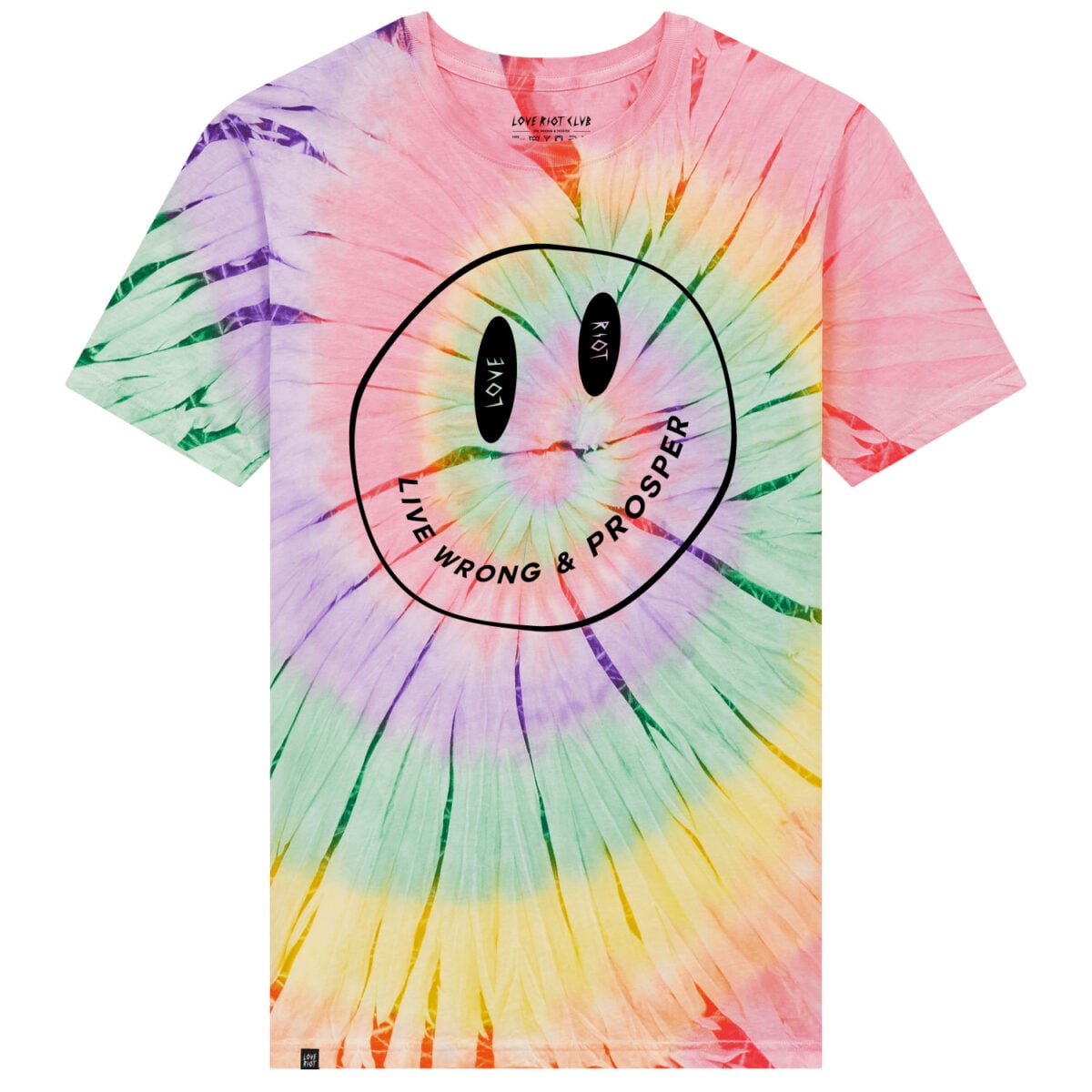Love riot club smile tie dye