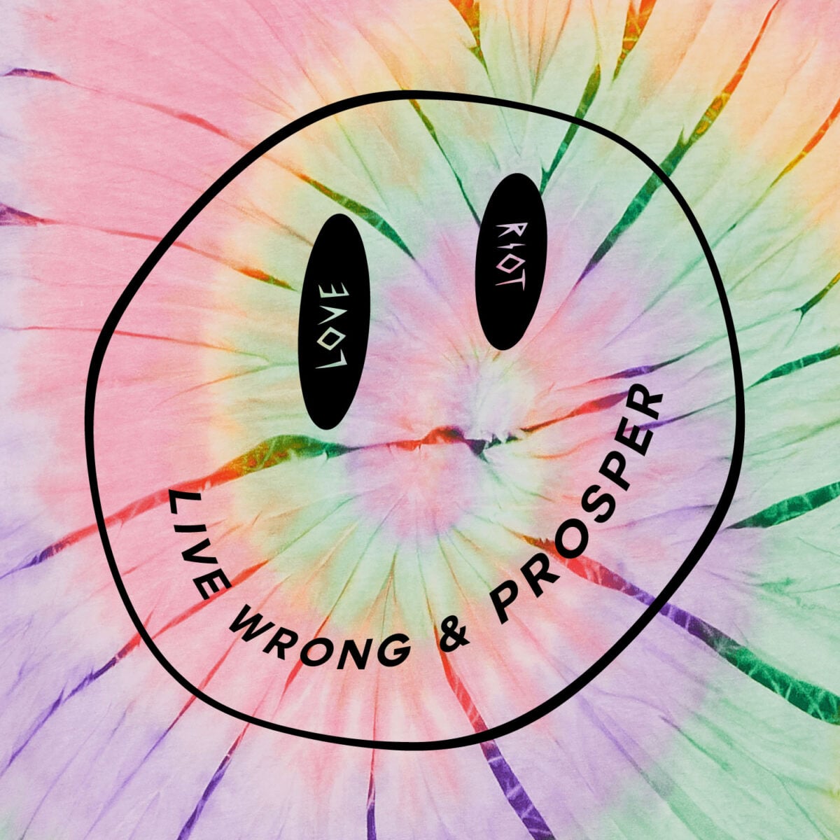 Love riot club smile tie dye